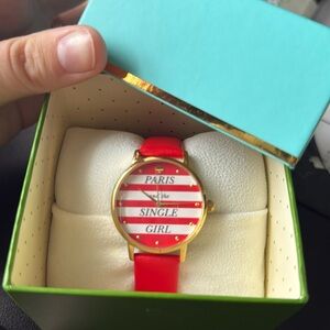 A red Paris and the single girl watch